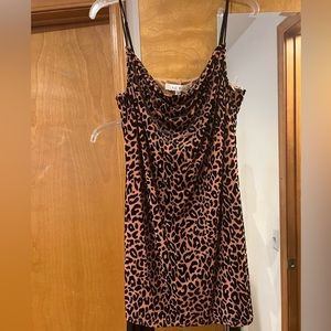 Leopard print mini dress